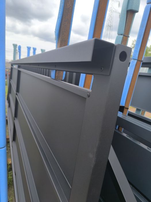 Brama przesuwna panelowa 5mx1,72m, ocynk ogniowy+RAL,