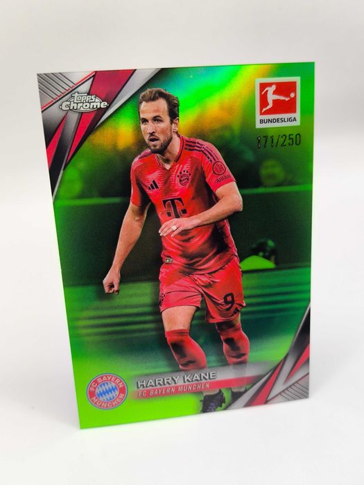Karta Harry Kane FC Bayern Topps Chrome 23/24 Refractor 171/250