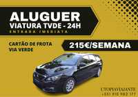 Aluguer Viatura TVDE - 24h || 215€/Semana