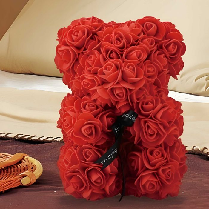 Miś Różany XXL z płatków róż dzień kobiet 18 urodziny prezent