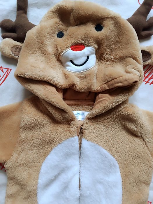Kombinezon polarowy pajacyk niemowlęcy renifer