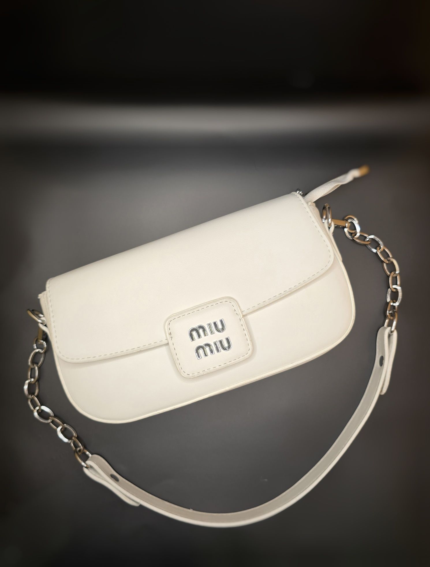 Сумка Miu Miu біла чорна