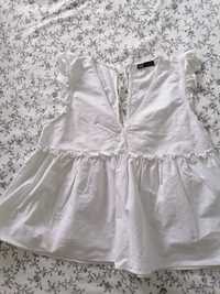 Top base folho  branco zara