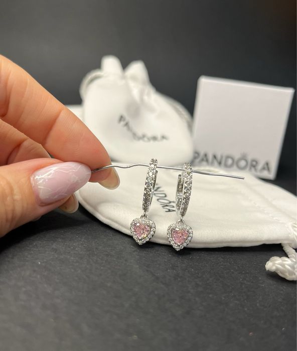 Сережки Пандора з мішечком Pandora