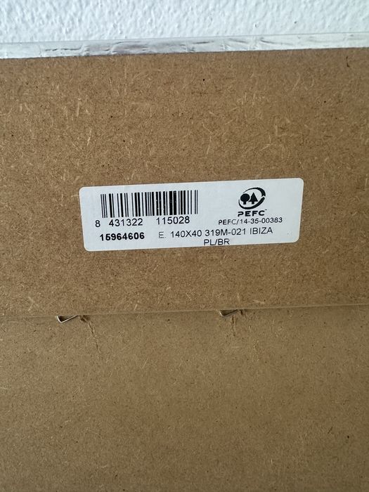 Vendo espelho em prateado 140x40