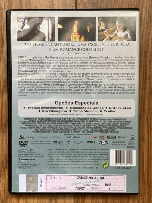 A Casa de Areia - Fernanda Torres - Fernanda Montenegro - dvd