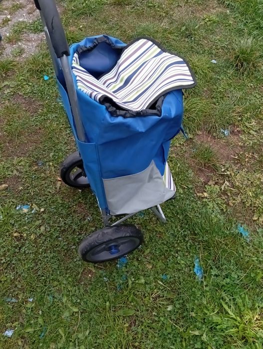 Wózek na zakupy z dużymi kołami (dorabiane)
