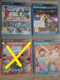 Zestaw gier PS3: Sports Champions, Sorcery, Dance Studio, The Sims