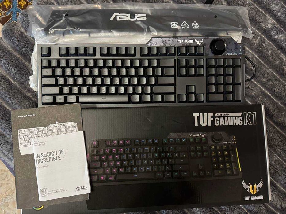 Продам клавиатуру Asus TUF Gaming K1 в очень хорошем состоянии.