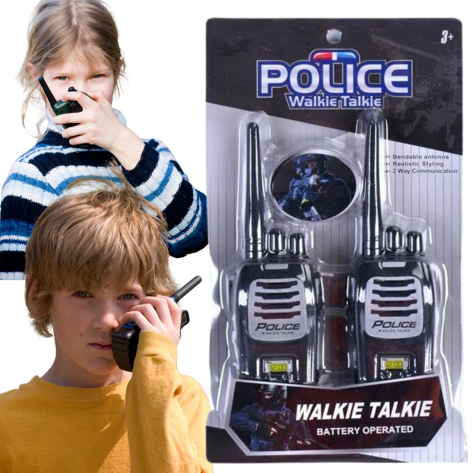 Krótkofalówki Dla Dzieci Walkie-Talkie Policja Gra