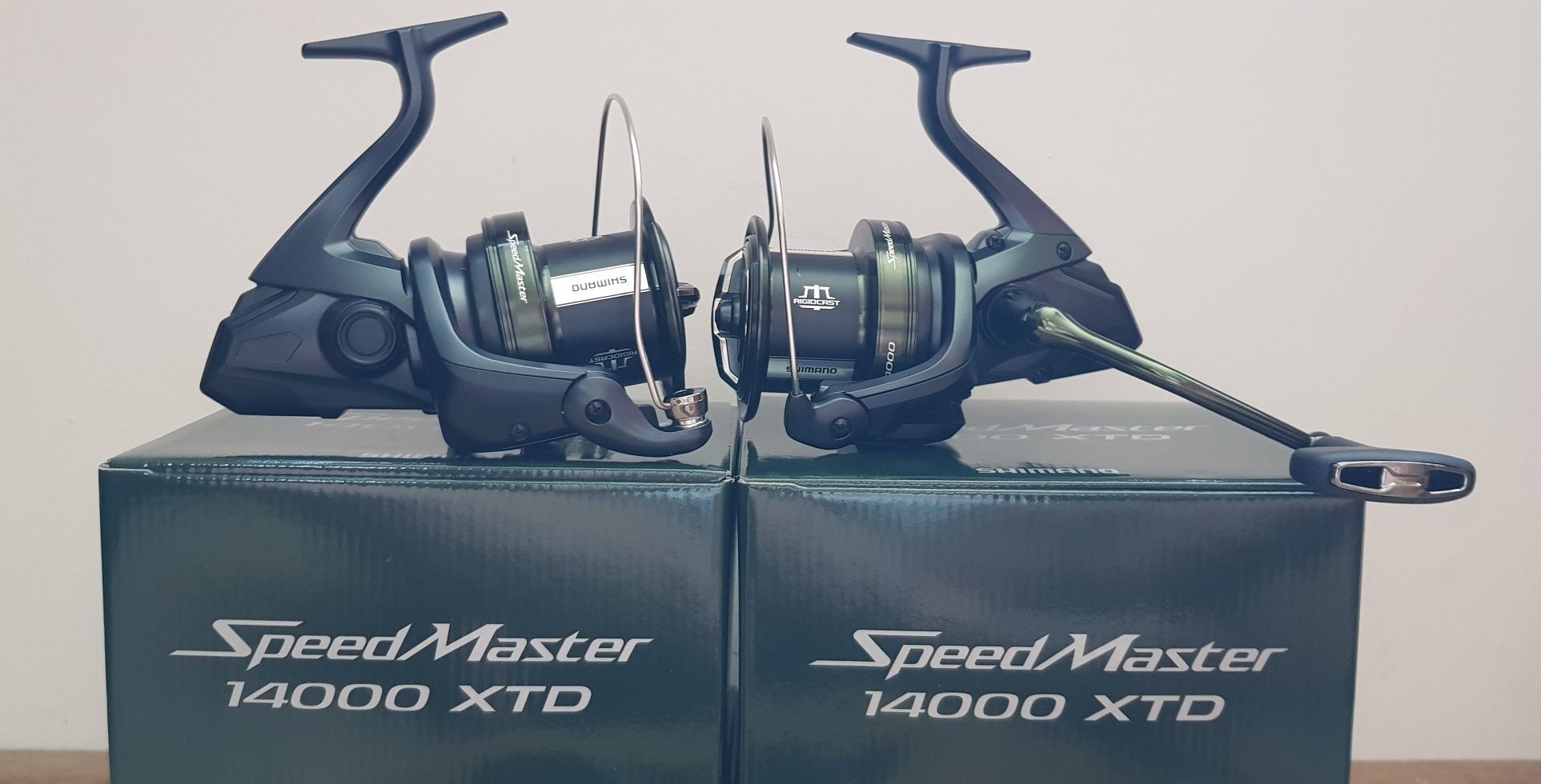 Dwa kołowrotki Shimano Speedmaster XTD 14000