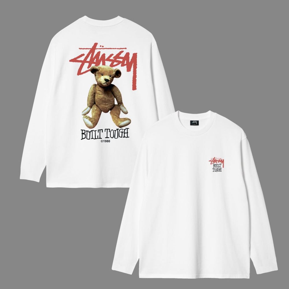 long-sleeve stüssy білі та чорні