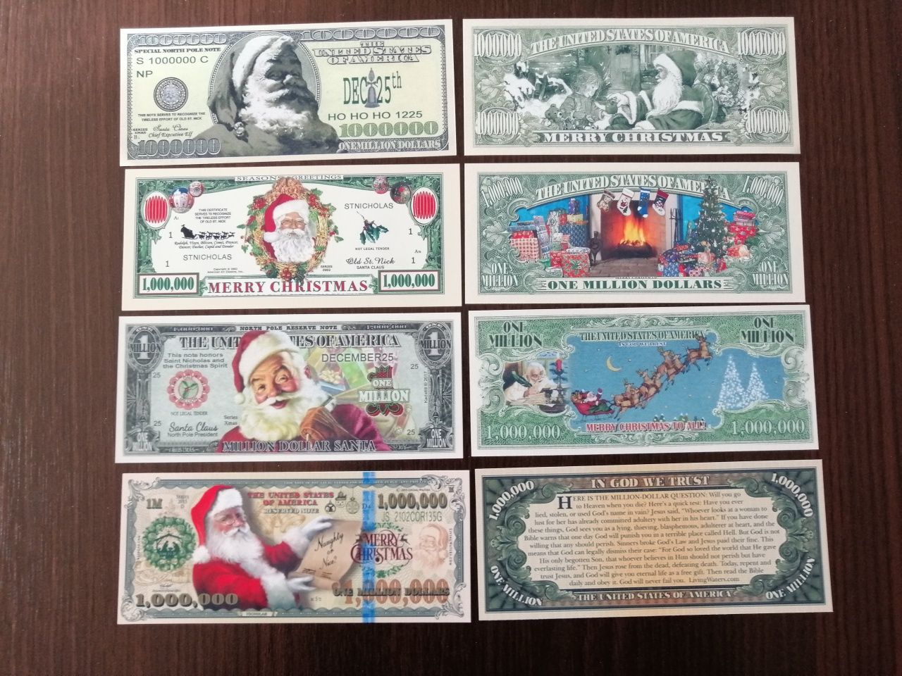 Boże Narodzenie świąteczne banknoty kolekcjonerskie
