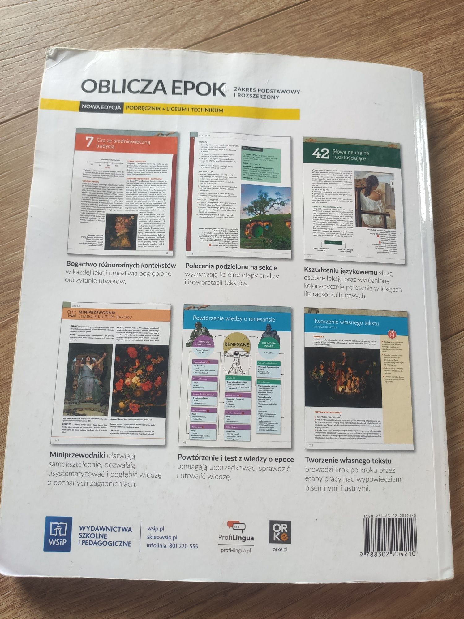Podręcznik oblicza epok 1 nowa edycja 1.1 i 1.2