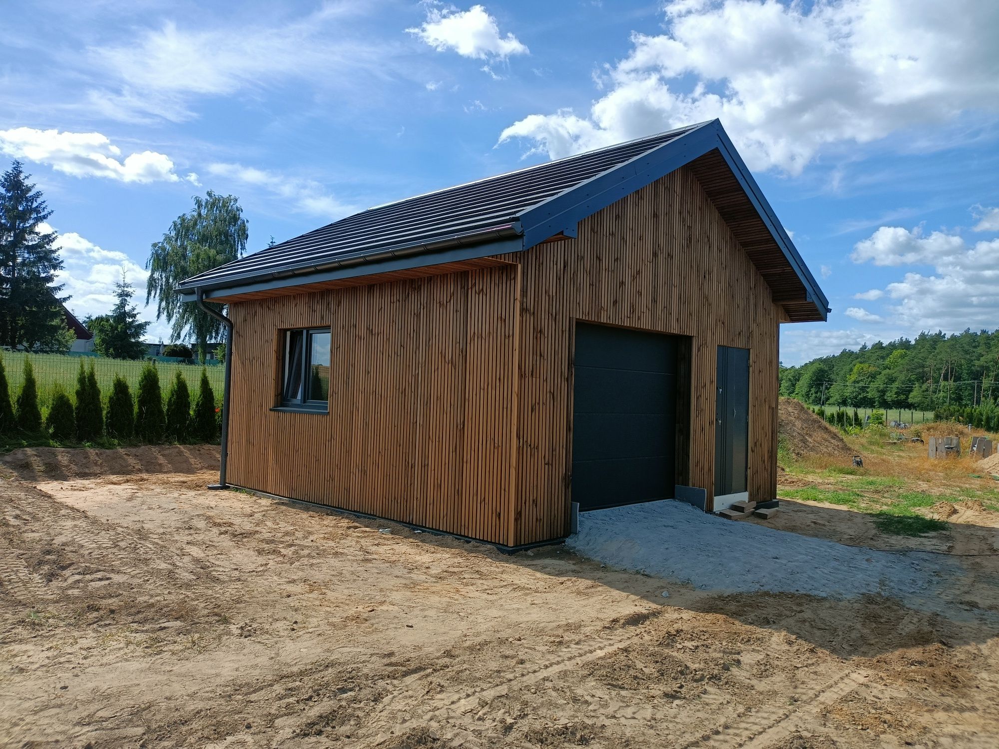Konstrukcje drewniane-Garaz 35m2-Wiata