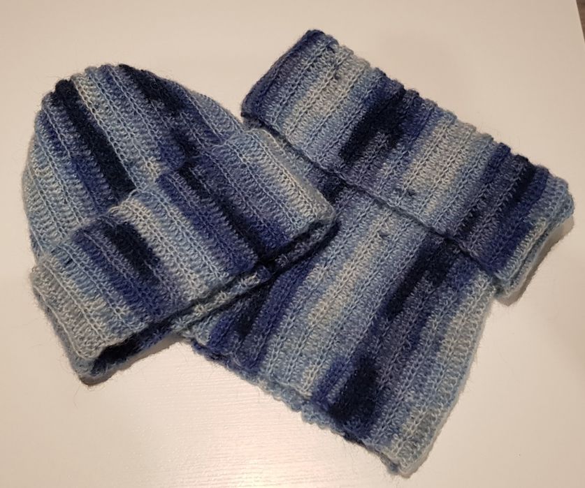Komplet: czapka + komin - handmade, szydełko
