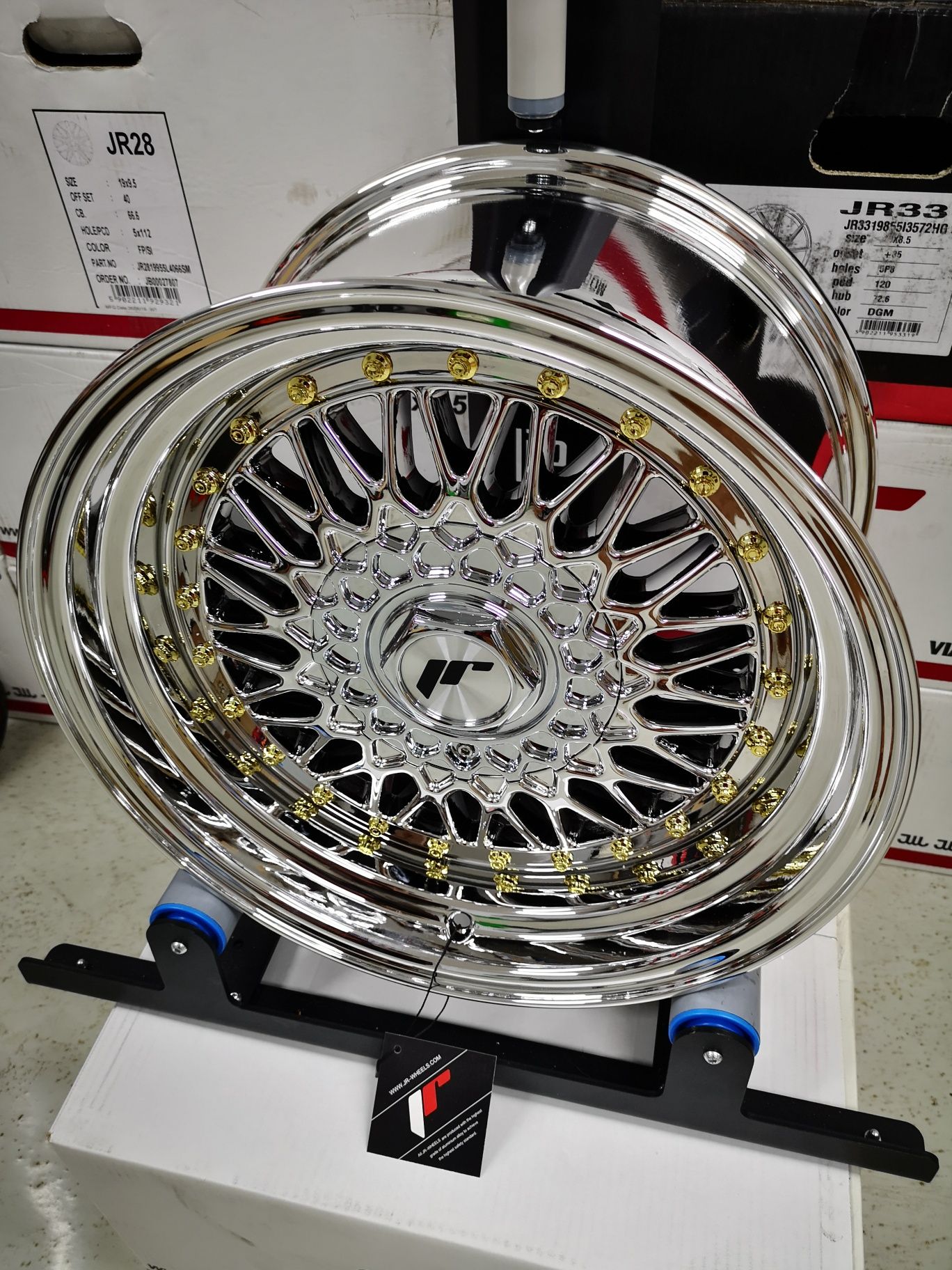 Felgi JR9 BBS RS 16" 8J 9J 4x100 5x120 BMW E30 VW Golf MK1 Chrome