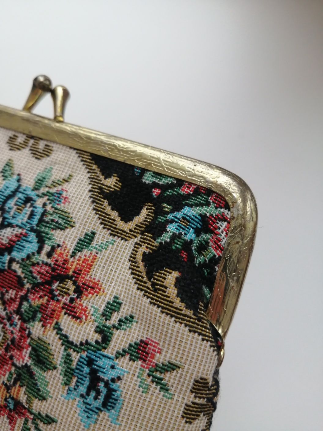 Кошелёк вышитый винтажный орнамент монетница цветы вінтаж гаманець
