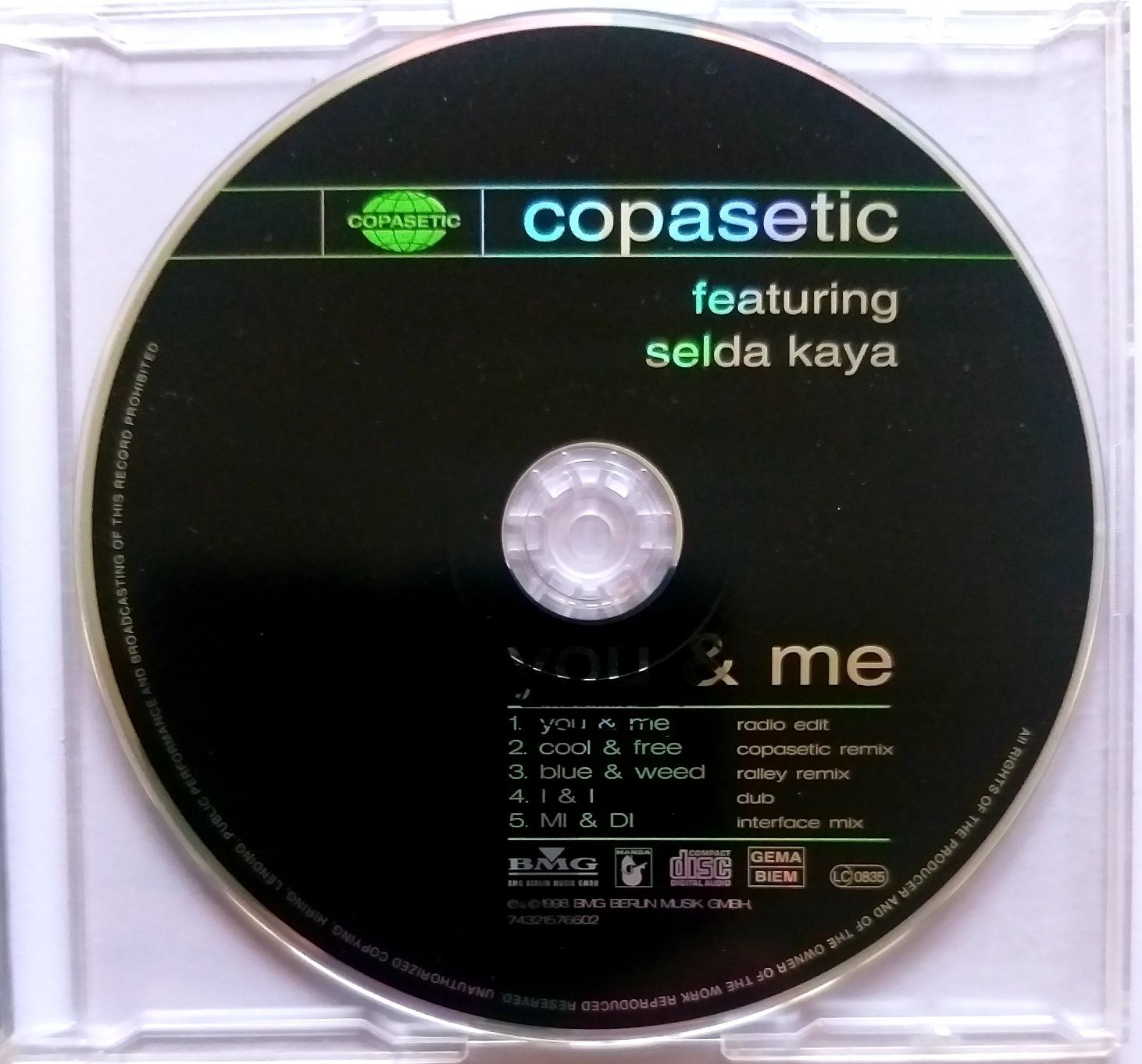 CDs Copasetic feat. Selda Kaya You & Me 1998r