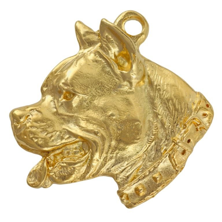 Amerykański Staffordshire terrier naszyjnik pozłocony Art-Dog