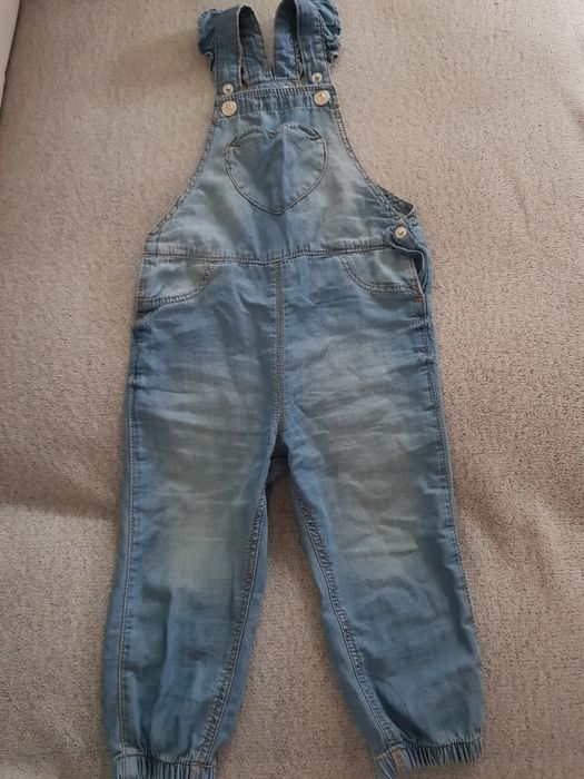 Ogrodniczki miekki jeans H&M 86 super stan, regulowane