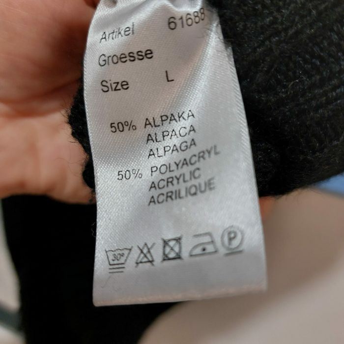 Wełniany sweter w norweski wzór alpaka Burlington L