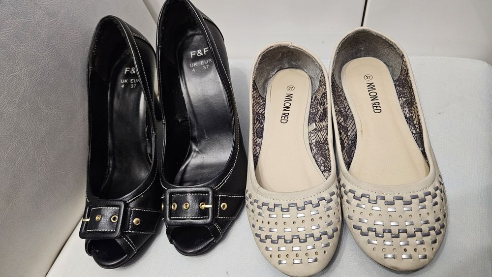 Buty na obcasie + baleriny rozmiar 37