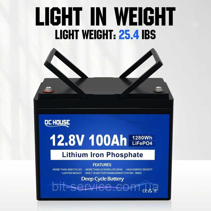 Аккумулятор  LiFePO4 DC HOUSE  12V 100Ah