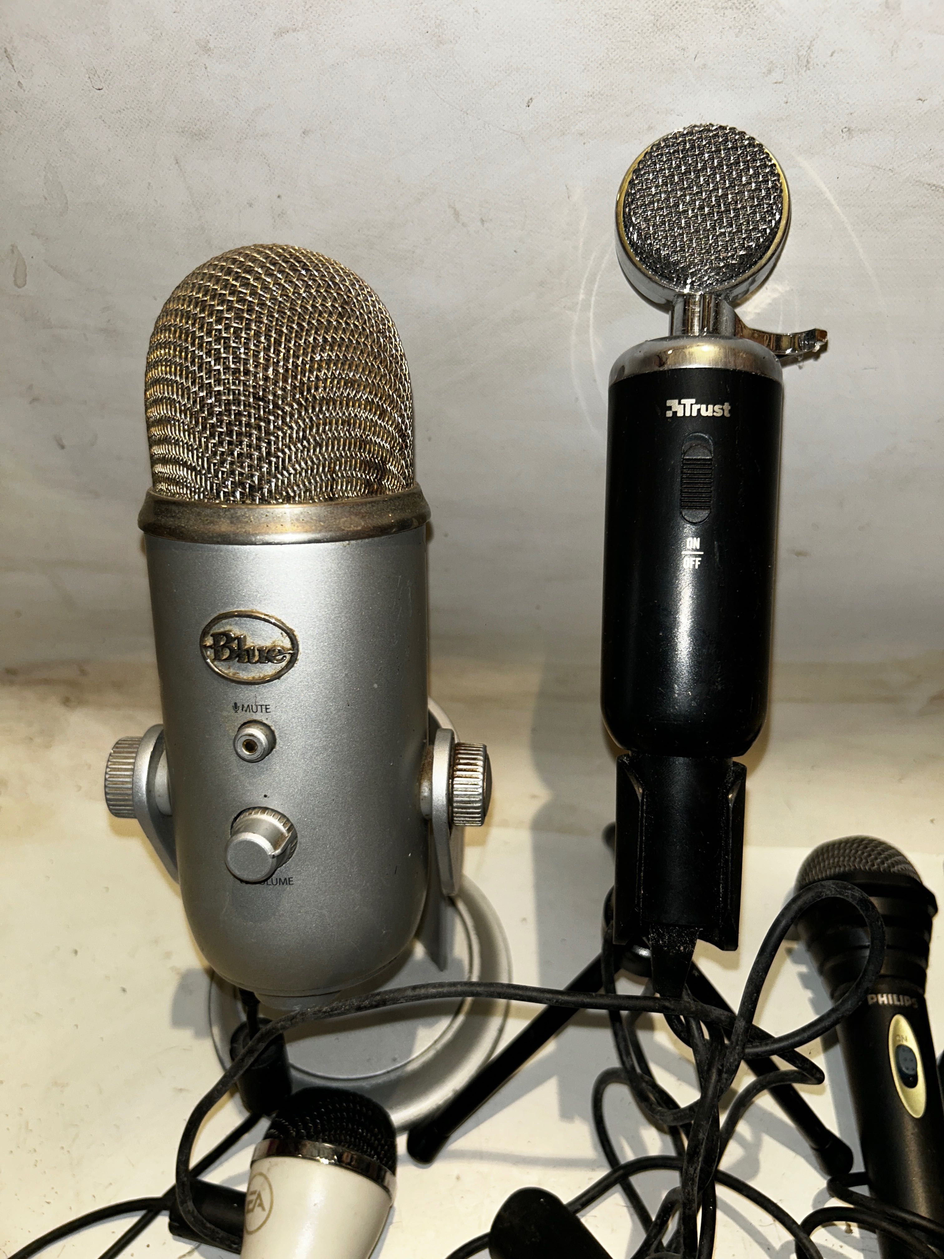 Zestaw MIKROFONÓW Philips,Trust,Tracer - 7 sztuk