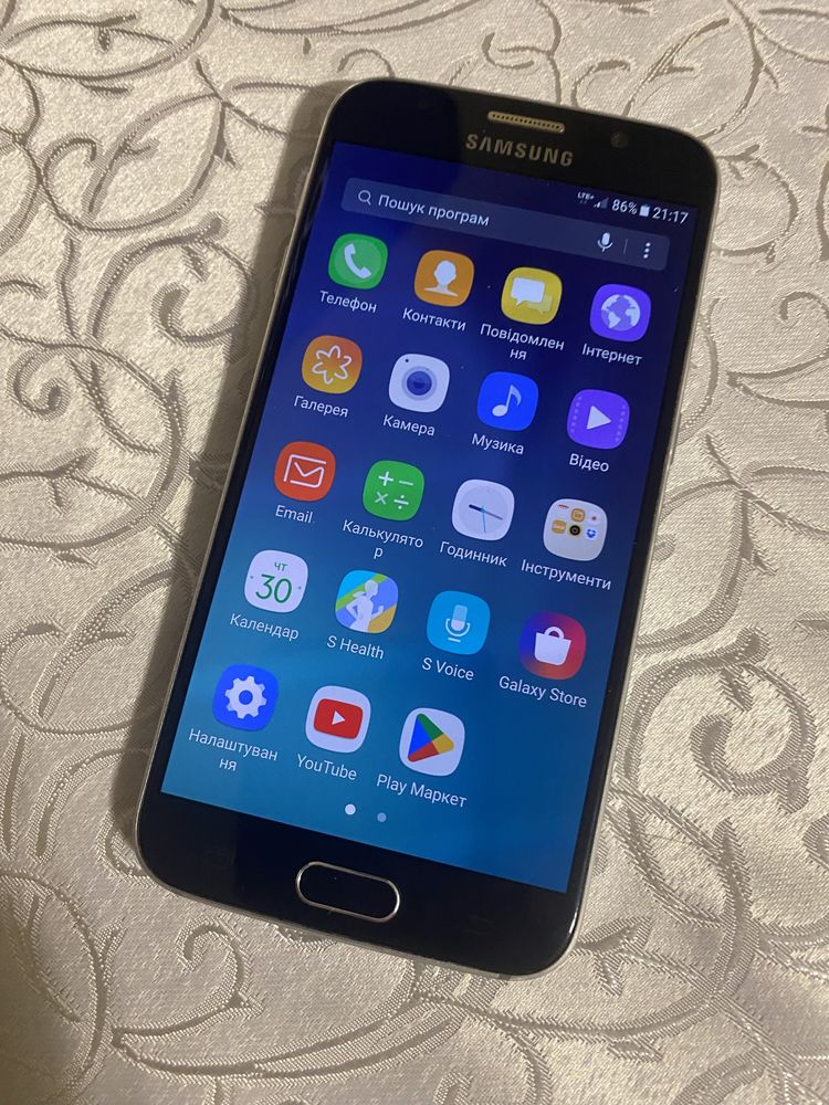 Телефон смартфон Samsung Galaxy SM-G920F S6 3/32 NFC 4G GPS FM 8 ядер