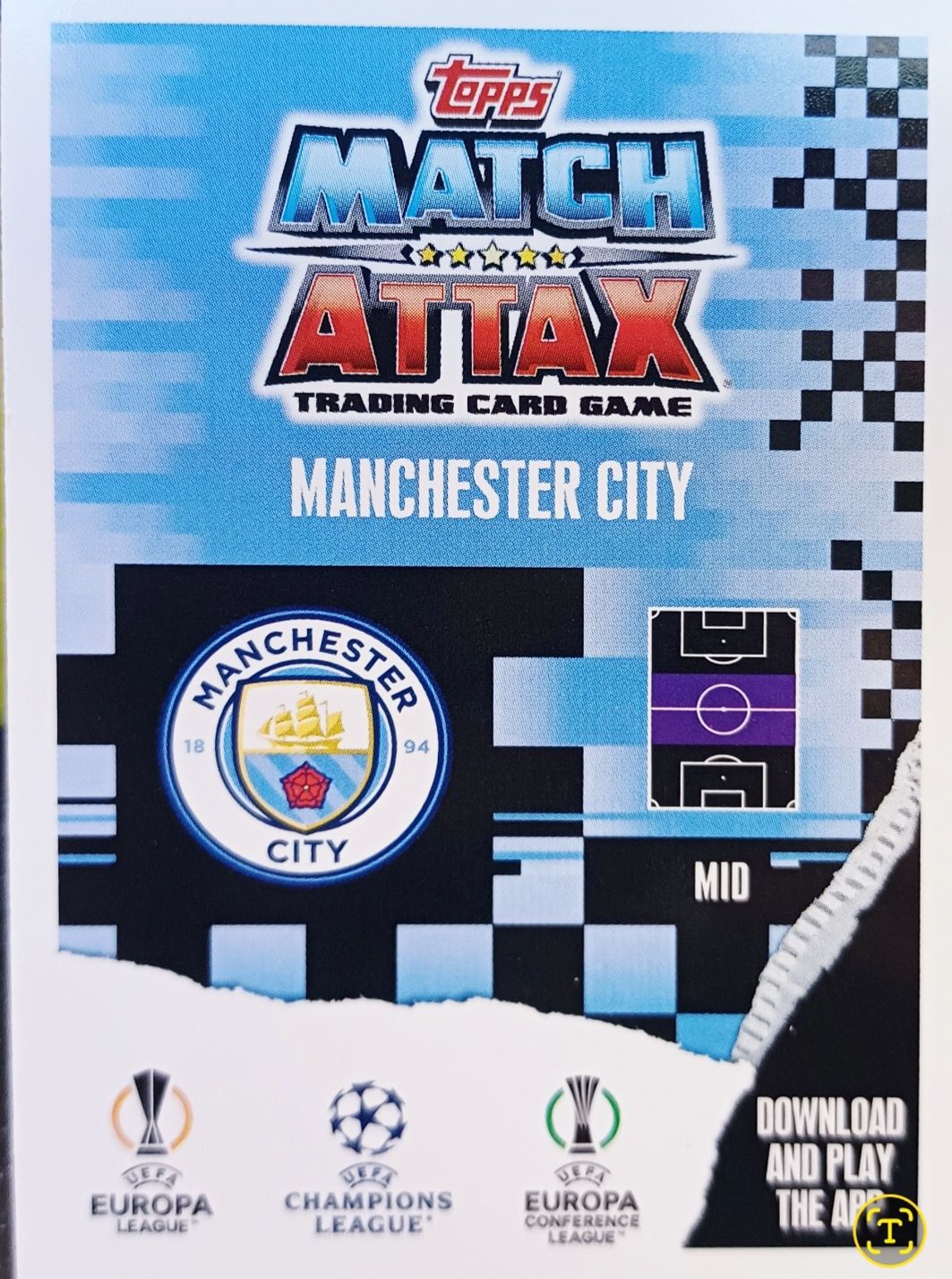 Topps Match Attax – Kalvin Phillips, Manchester City, karta bazowa nr