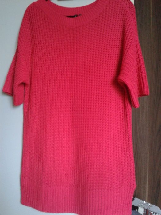 Sweter tunika sukienka różowy oversize piękny kolor Bonprix 36/38