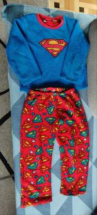 Ciepła piżama Superman dla chłopca 7-8 lat, 128cm