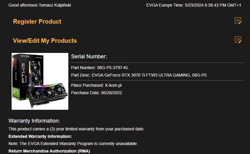 Evga rtx 3070Ti FTW3 ULTRA GAMING