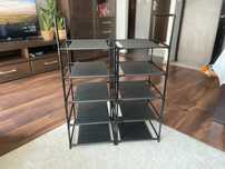 Solidna modułowa półka na buty Wysoka metalowa szafka regał pudło