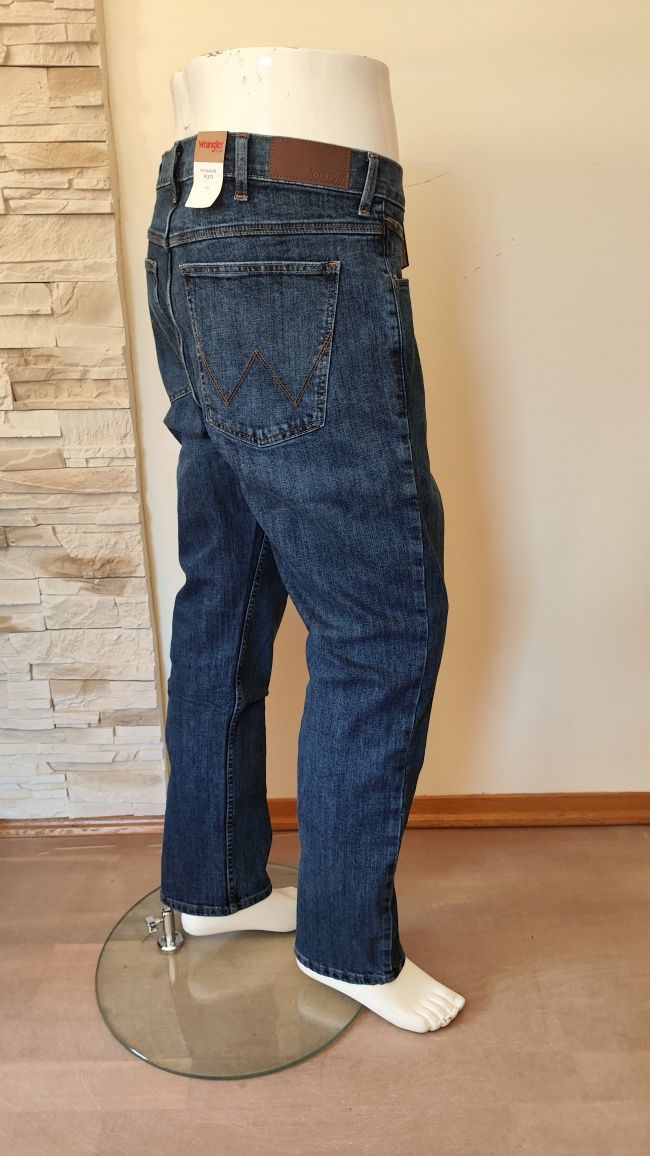 Wrangler Slim Dark Stone męskie jeansy rozm 38/32