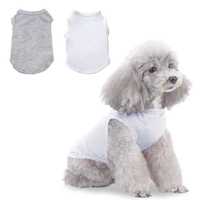 TNSEFNA Komplet bawełnianych koszulek dla psów, biało-fioletowy M