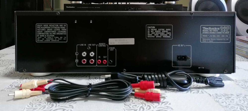 Deck Duplo de Cassetes Technics RS-TR515 Dual Record HX PRO