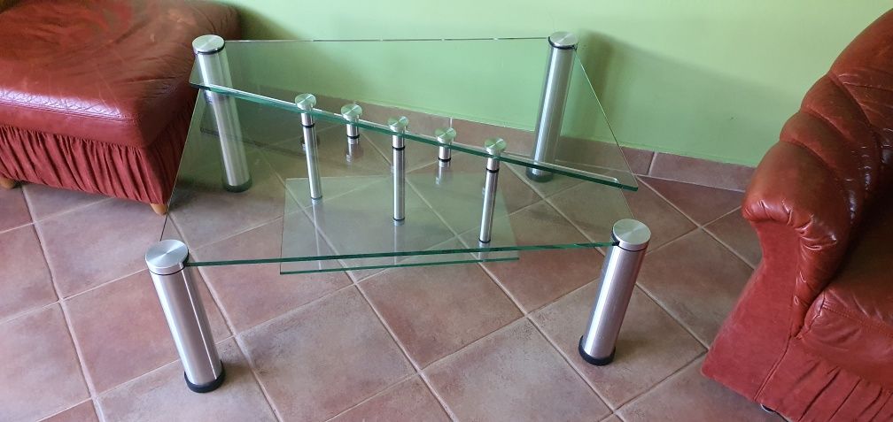 Stół szklany dwu pozimowy