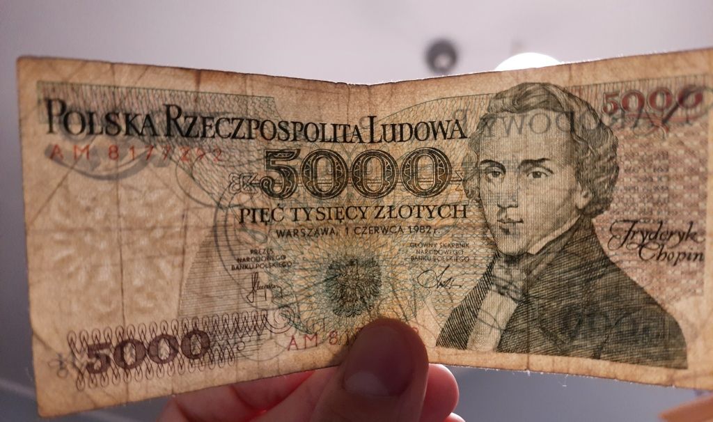 stare polskie banknoty PRL od 10 do 10000 zł Mieszko,Chopin,Bem 1982 r