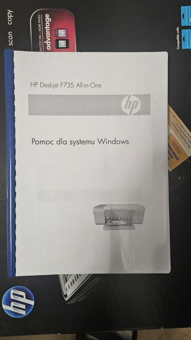 Drukarka atramentowa hp f735, komplet, sprawna
