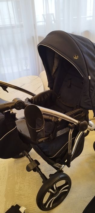 Wózek Bebetto Bresso Premium Class Granat Ochrona UV Komplet