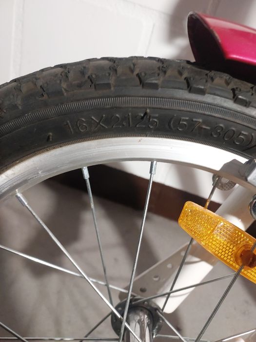 Rower dziecięcy 16cali biało-różowy