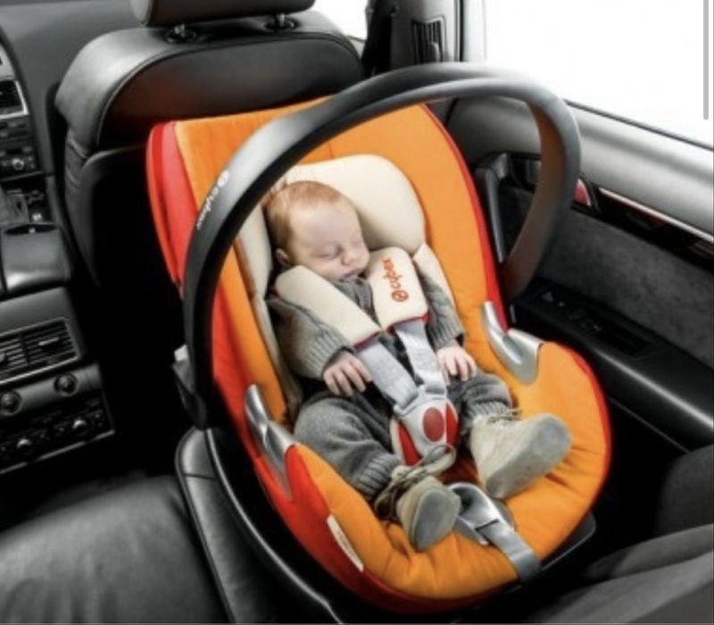 Автолюлька автокрісло Cybex cloud Q autumn gold+адаптери для Balios S