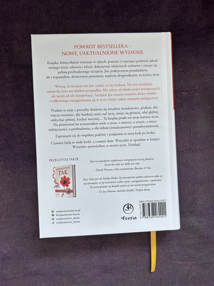 Ewa Foley ,,Zakochaj sie w życiu”