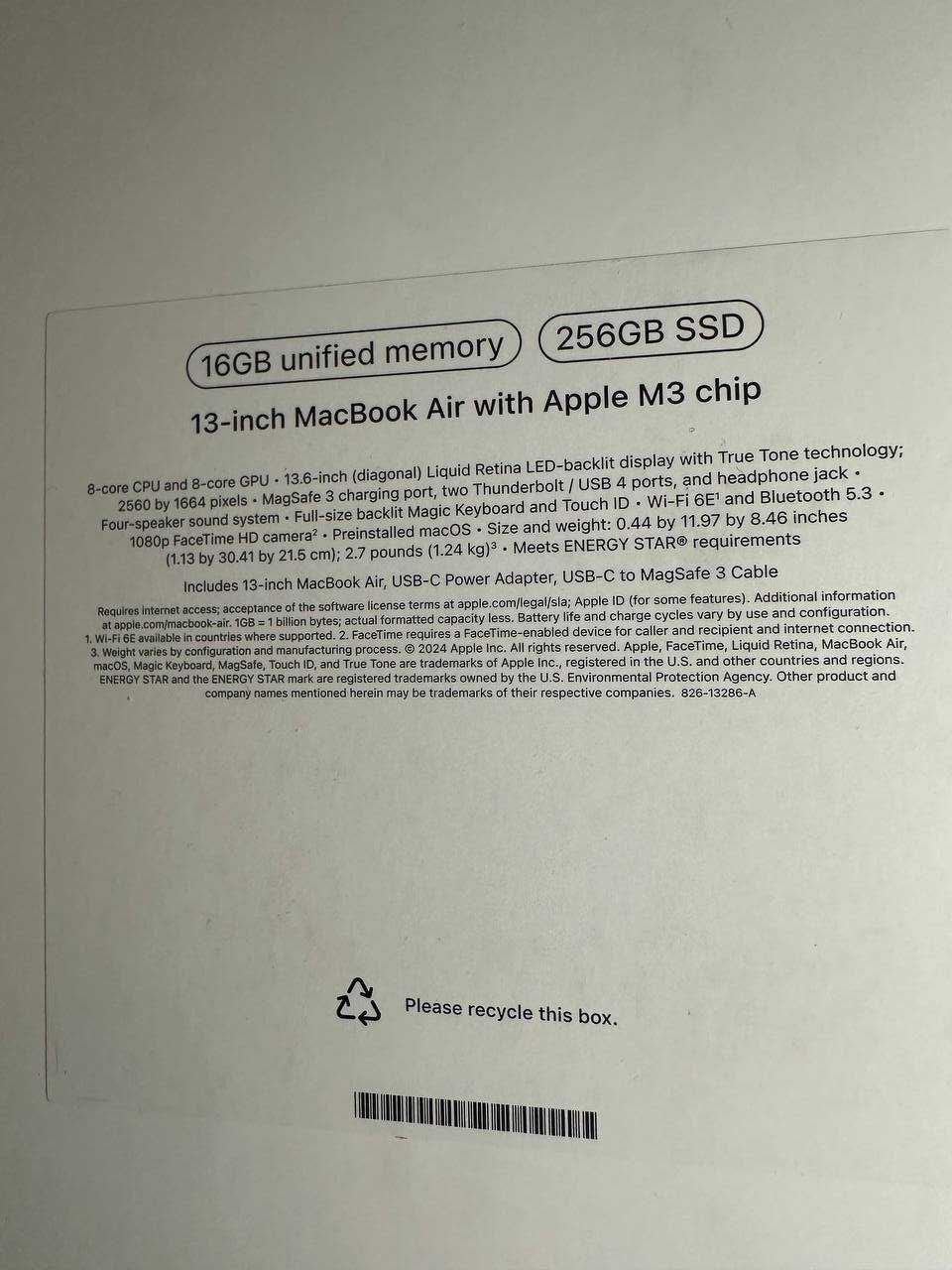 MacBook Air 13 2024 M3 16GB