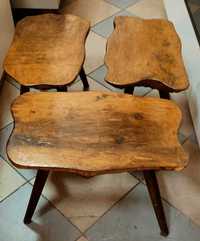 Stolik + 3 stołki drewniane. Darmowa dostawa!