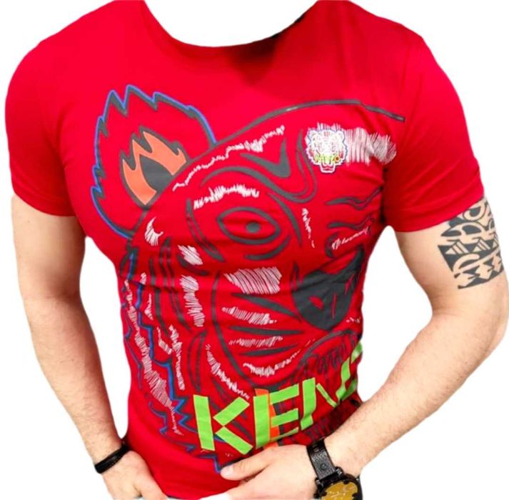 T-shirt Koszulka męska KENZO Paris Tygrys czerwona