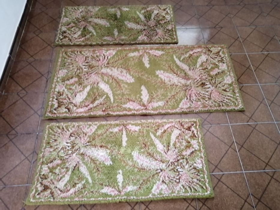 conjunto de 3 tapetes de quarto estado novo