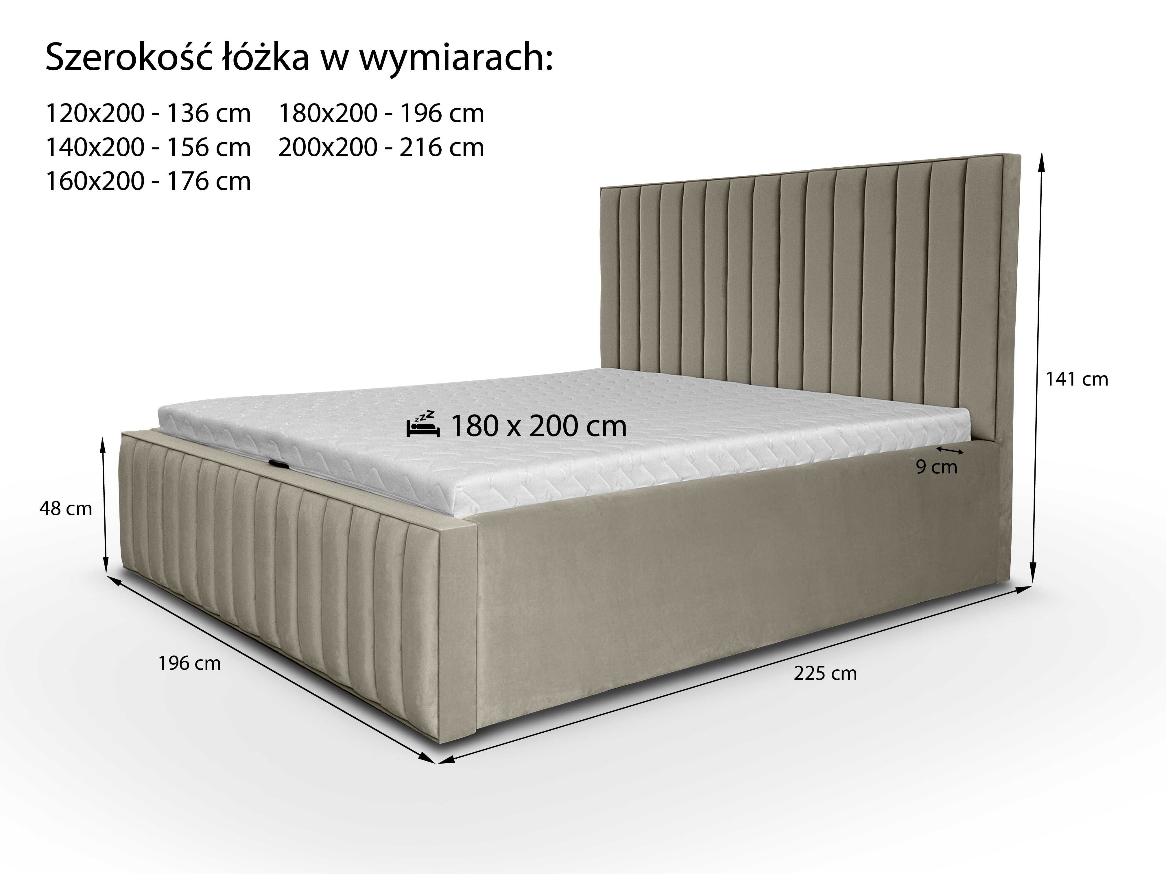 MAYA LUX 2 / Łóżko sypialniane, tapicerowane/  od producenta